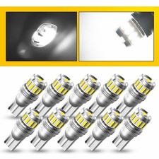 10X T10 194 168 W5W 2825 COB LED License Plate Interior Light Bulbs 6500K White