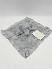 Cloud Island Elephant Lovey Security Blanket Gray Fuzzy Swirls