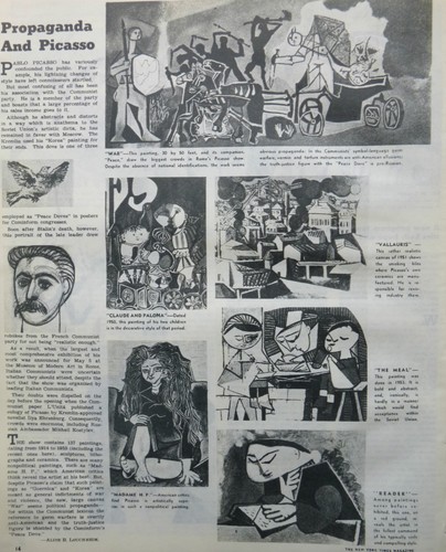 1953 MAY 17 WILSON DULES ATOMIC AGE ITALY PEASANTS PICASSO NASH CAR AD NY TIMES - 第 5/7 張圖片