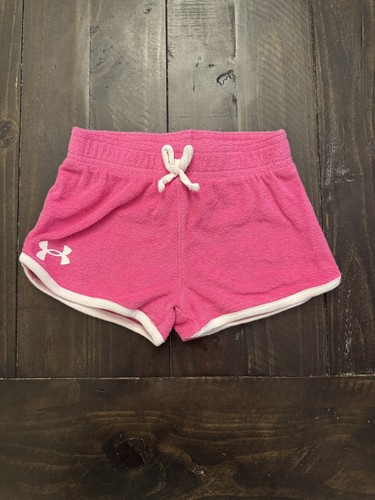Girls Under Armour Athletic Outfit Shorts Tank Top Size 5 Blue/Pink - Picture 2 of 6