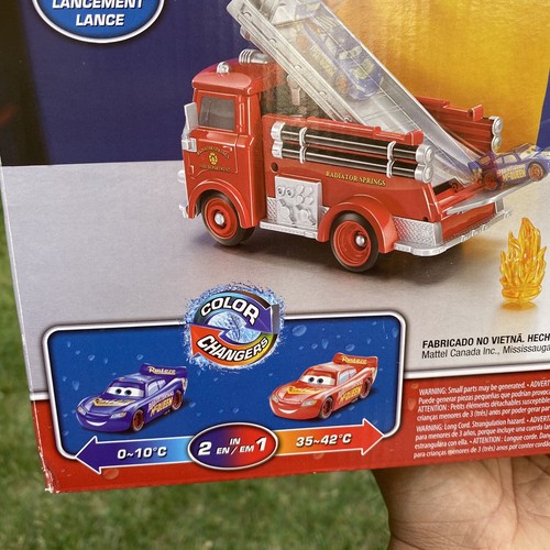Bundle Of 3 Cars Disney Cars and Color Changer Stunt N Splash Fire Truck Red - Picture 4 of 9