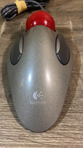 Logitech T-BC21 Trackman Red Marble USB Trackball Mouse - Picture 4 of 4