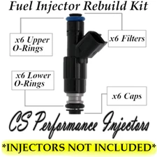 Jeep 4.0 I6 Fuel Injector Repair Rebuild Service Kit ORings Filters Caps CSKBO36