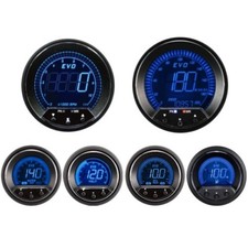 Evo 6 Gauge Set 85mm Gps Speedometer 4 Color Lcd Peak Recall Warning Kmh C Bar