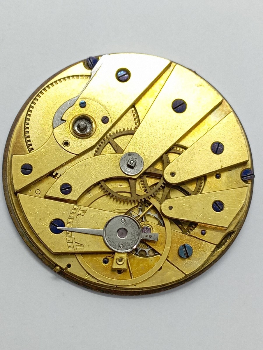 Vintage Antique Key Wind Pocket Watch Movement UNIQUE THICKNESS