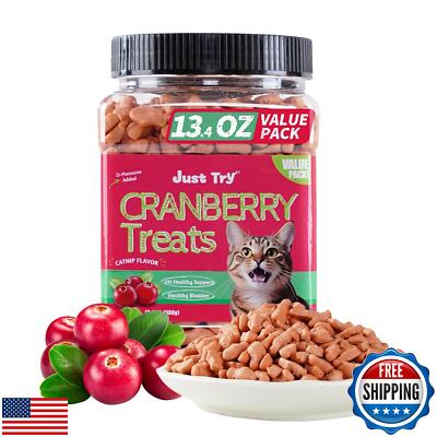 Just Try 13.4 OZ Cat Treats Urinary Tract Health Supplement Cranberry and D-M