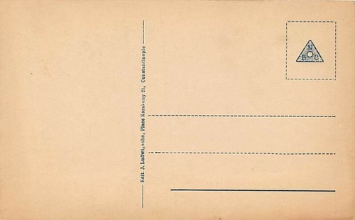 Postcard TURKEY: RPPC Constantinople, Entrance to Black Sea, B&W Photo - Picture 2 of 2
