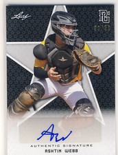 ASHTIN WEBB 2020 Leaf Perfect Game PG Black AUTO /50