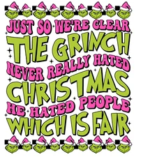 Direct To Film Transfer, Ready to Press, Iron on Transfer, DTF, Grinch