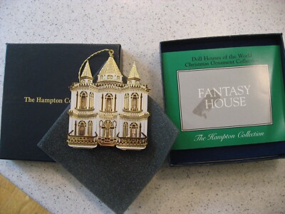 The Hampton Collection Fantasy House France 1890 Brass Doll House Ornament