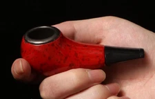 2piece men tobacco resin smoking pipe Metal aluminum pot Bowl red black ZX-74