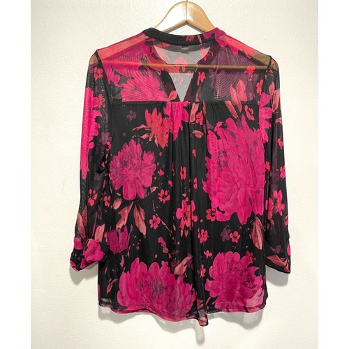 Juniper Line shirt gounge dark romantic floral whimsy goth casual women L New - Picture 2 of 6