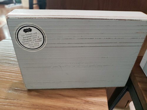 Mud Pie Set Of 2 Wooden Farmhouse White Wash Picture Frame Mommy/Daddy & Me EUC - Picture 8 of 13