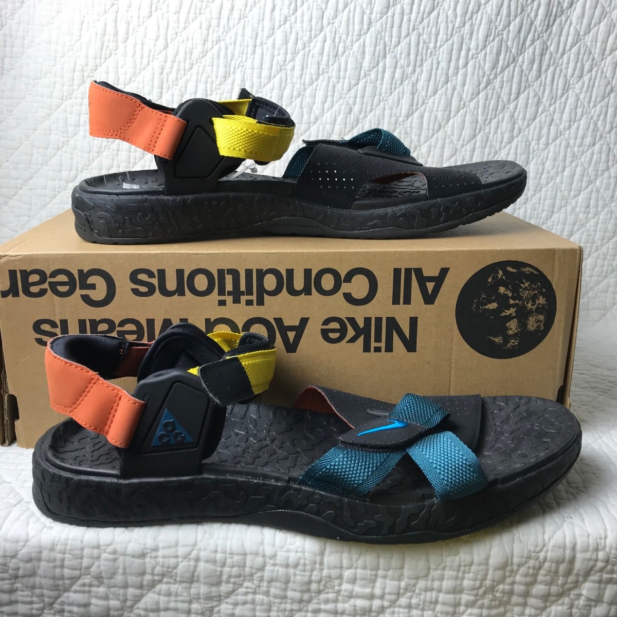 Nike ACG Air Deschutz + Cross Sandals Men's SZ 14 Dark Teal Green
