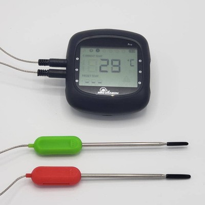 BBQ Dragon Meat Thermometer 6-Channel Wireless Smartphone 2 Probes Included
