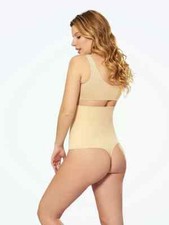 NEW Empetua Woman's Nude All Day Every Day High-Waisted Shaper Thong Sz Small