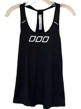 Lorna Jane Black Mesh Running Racerback Graphic Logo Tank Top, Size S
