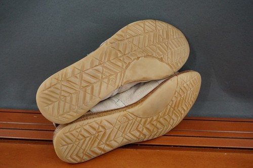 Miz Mooz Linen Flaire Scrunch Sandal Womens 40 / 9.5 Brown Leather Flat Open Toe - Picture 7 of 10