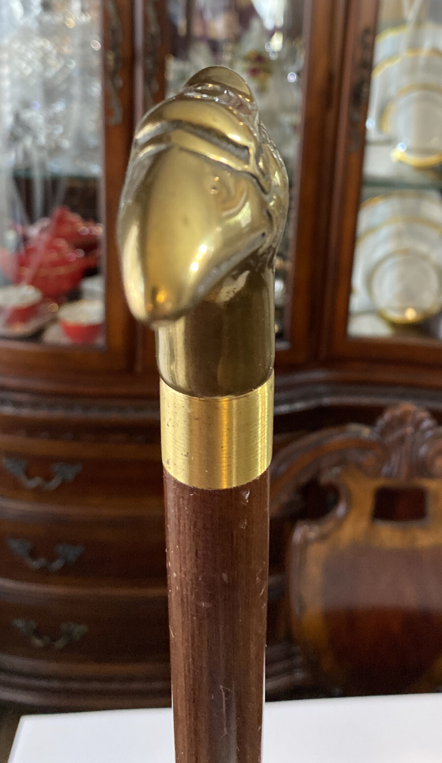 Vintage Eagle Head Solid Brass Handle Walking Can… - image 20