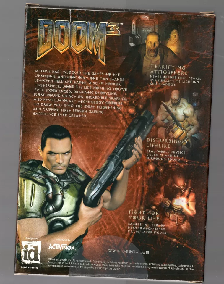 DOOM 3 with Limited Edition Mancubus Figurine (PC game) 2004 Original Small Box - Image 2 of 4