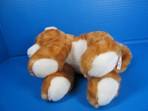 The Petting Zoo Orange Tabby Cat Stuffed Animal Realistic Sparkle Eyes 9" - Picture 5 of 10