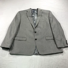 Lauren Ralph Lauren LRL Blazer 48R Gray Polyester Sport Coat Suit Jacket