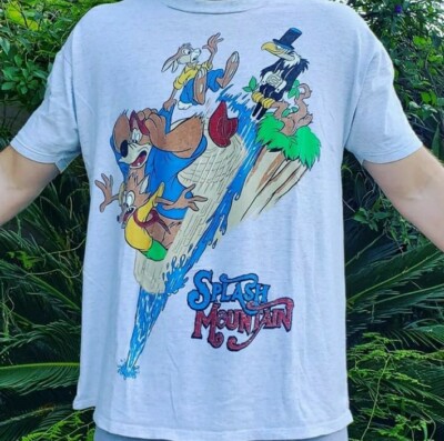 Vintage 90s Splash Mountain Disneyland T Shirt Mickey Mouse