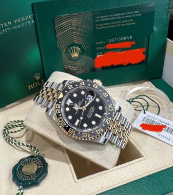2024 Brand New Rolex GMT-Master II 18K Gold 40mm JUBILEE 126713GRNR