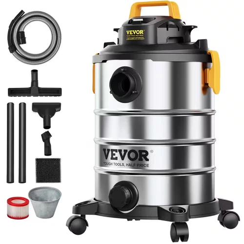 VEVOR Wet Dry Shop Vac Vacuum 8Gallon 6Peak HP Cleaner Hose Stainless Steel