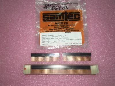 (4 PIECE LOT) ESQ-132-14-G-D, SAMTEC, CONN RCPT 64POS GOLD DUAL .100'' RoHS