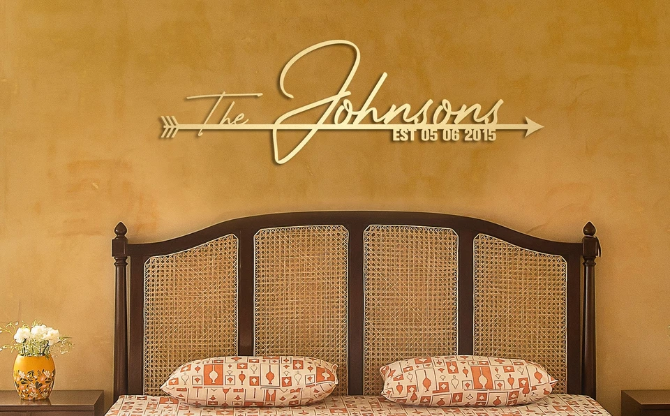 Personalized Metal Family Name Sign - Custom Wall Art for Home Decor Gifts - Image 2 of 4