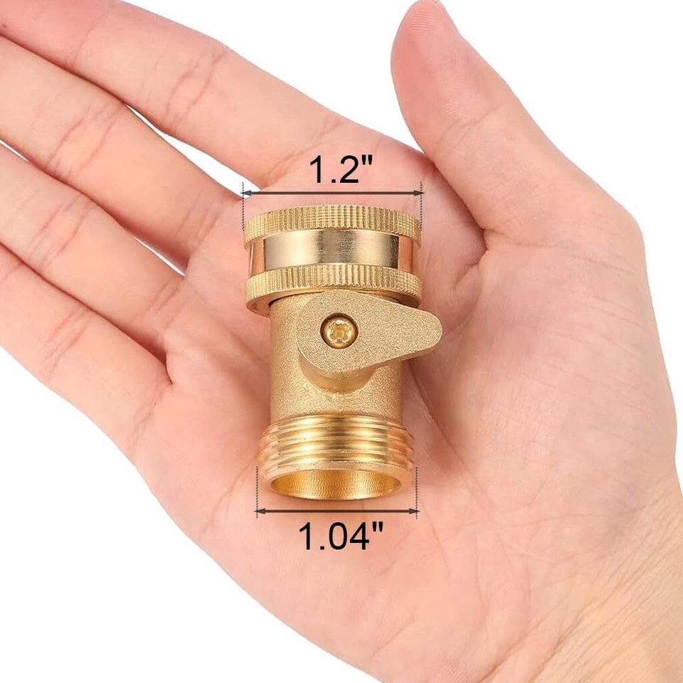High Pressure Hose Nozzle with Hose Shutoff Valve, Brass Heavy Duty