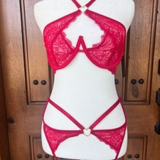 NEW Frederick's of Hollywood Lover 2 piece Lingerie Set L/XL Valentine's Day