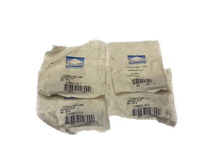 NOS LOT of 4 Diamond Chain Co No. 50-2 Connecting Link Spring Clip C-6550CL-08-P