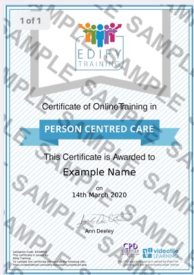 Person Centred Care - Online E-Learning - CPD Approved