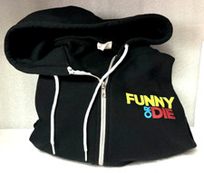 Funny or Die Logo Zip-up Jacket Black | Size Large