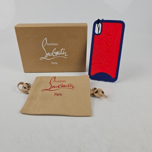 Coque CHRISTIAN LOUBOUTIN Iphone X/XS bleue neuve en boite - Photo 4 sur 6