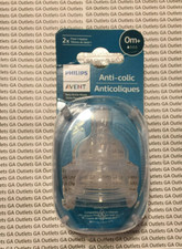 Phillips Avent- 2pk Anti-Colic Nipples 0m Flow Lvl 1