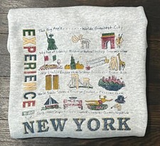 Vintage 1990s New York City Travel Vacation 90s Crewneck Sweatshirt XL
