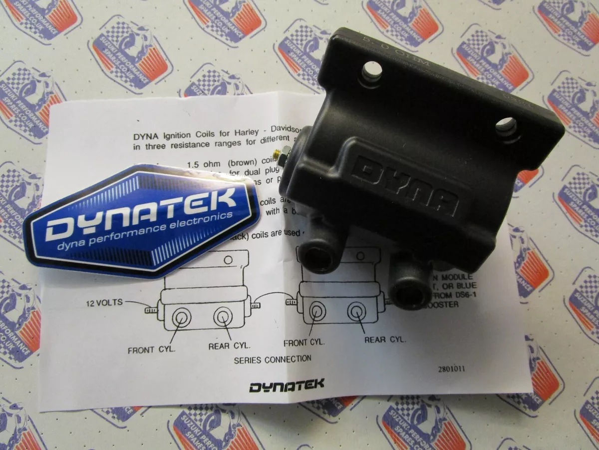Dyna DC7-1 Ignition Coil. 5 Ohm. Harley Davidson. Twin outlet.
