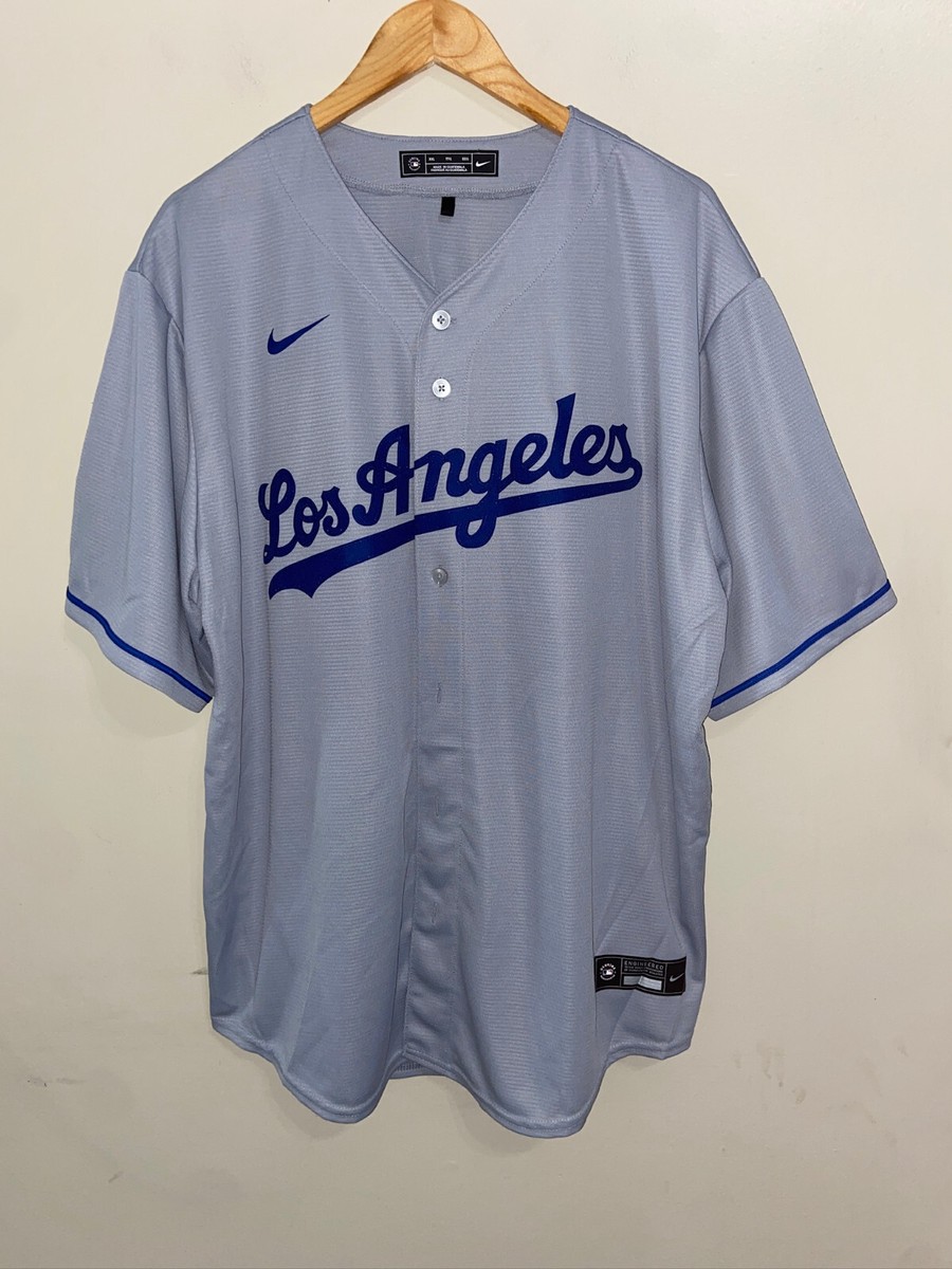 Nike MLB Los Angeles Dodgers Cody Bellinger #35 Jersey Grey Mens