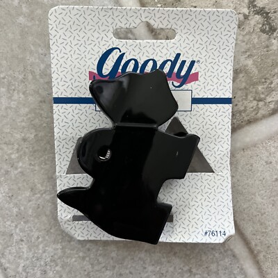 Vintage Goody Scottie Scotty Dog Black Hair Claw Clip Barrette
