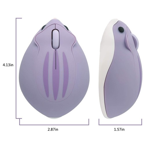 elec Space 2.4G Wireless Mouse, Cute Animal Hamster Shape Silent Mouse, Porta... - 第 6/6 張圖片