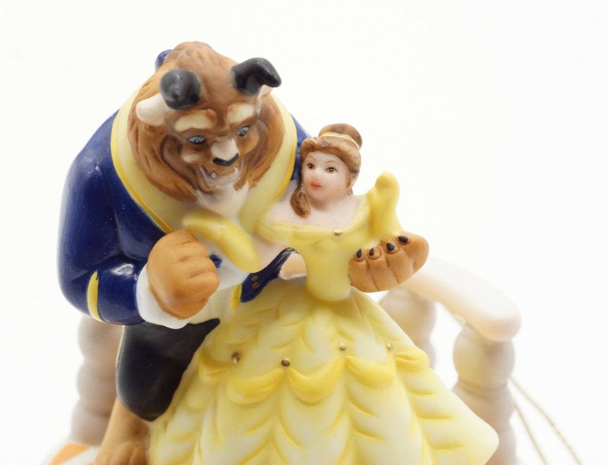 Vintage 1991 Disney Beauty and the Beast Figurine Music Box (Wind