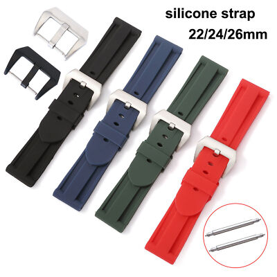 26mm 24 22mm Rubber Strap Silicone Sports Watch Band Bracelet Smartwatch Bands