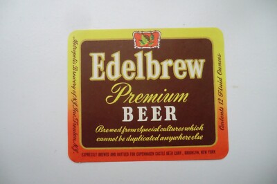 METROPOLIS BRAUEREI TRENTON N J USA EDELBREW PREMIUM BRAUEREI BIERFLASCHE ETIKETT