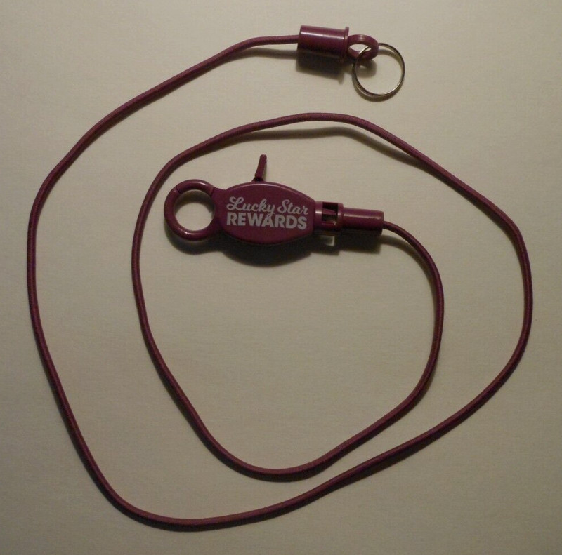 CASINO SLOT CARD BUNGEE CORD, LEASH "LUCKY EAGLE CASINO & HOTEL" ROCHESTER,  WA.