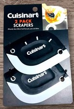 Cuisinart Best Pan Scraper Ever Pan, Dish/Food Scraper 2 Pcs Double Sided BLK