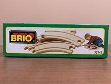 Vintage 1990 Brio Curved Track Wooden Train Engine 33342 Sweden 4 peices