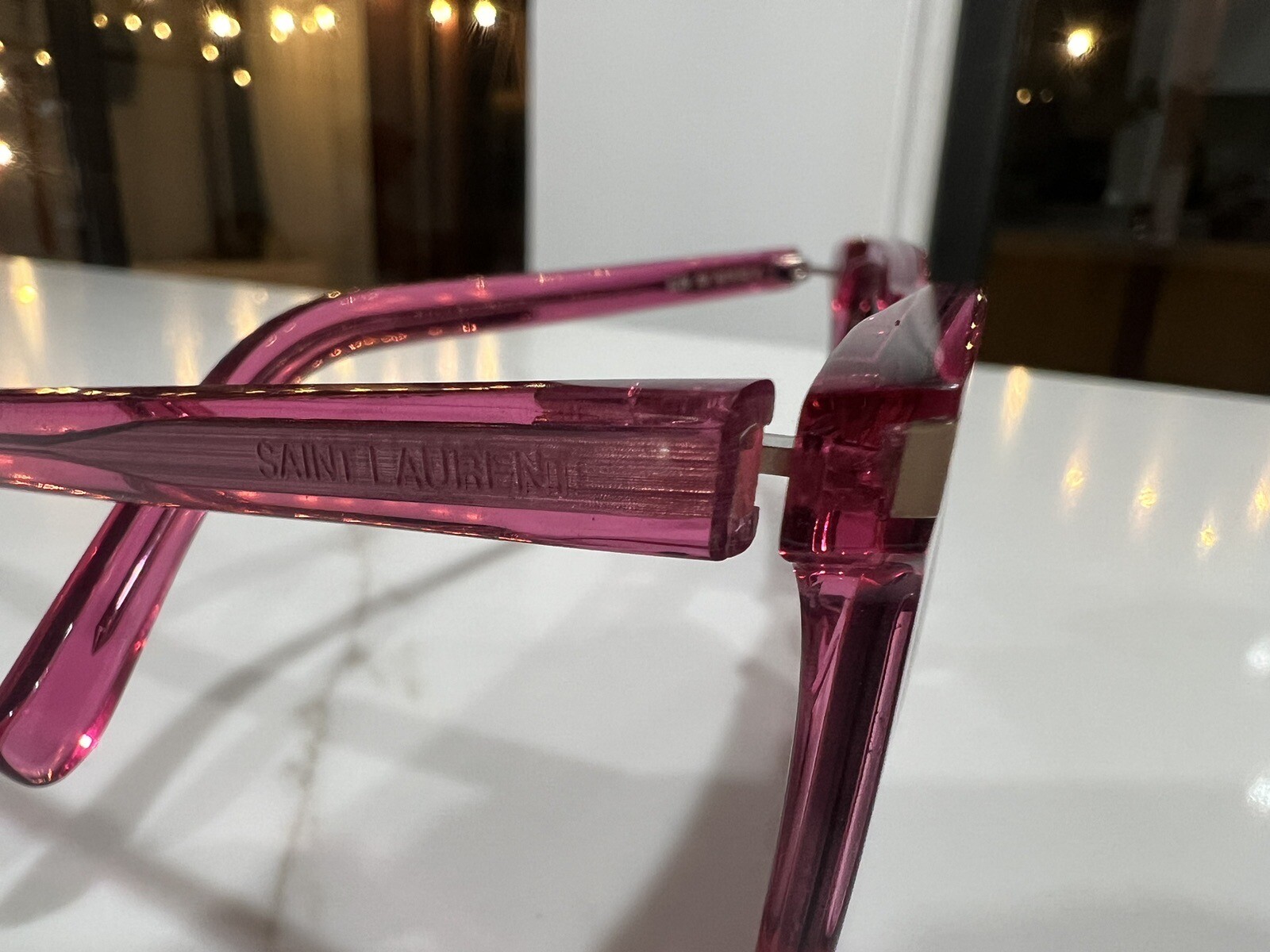 SAINT LAURENT SL 559 004 Occhiali da sole unisex rosa acetato quadrato 54 mm